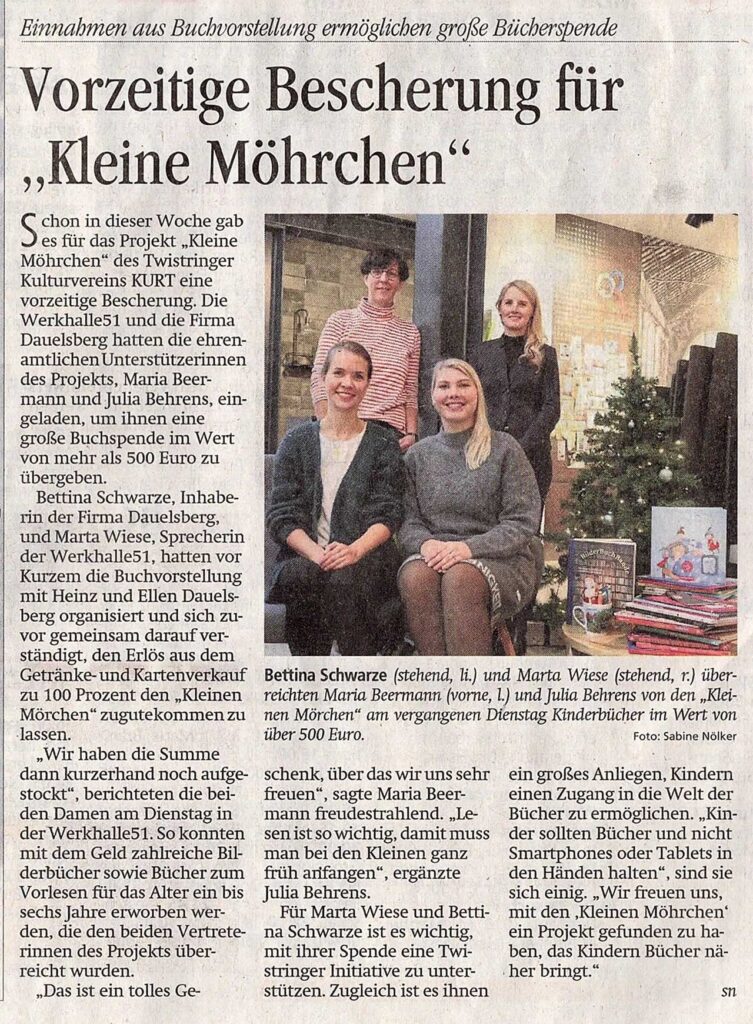 werkhalle51 Dauelsberg Kreiszeitung Vorzeitige Bescherung fuer kleine moerchen