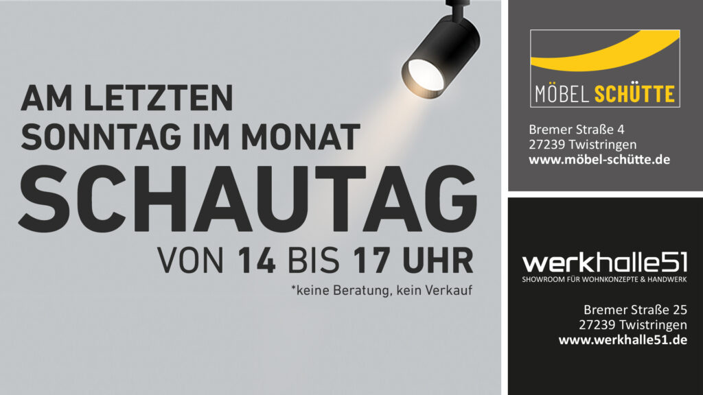 Schautag* AM 26.10.25 | 14-17 Uhr - Ein Weg, zwei Optionen! 1 Facebook Eventbild Schautag schuette werkhalle 17Uhr